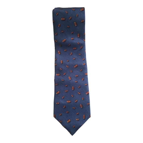 Blue Football Tie by Max Raab - Picture 2 of 6